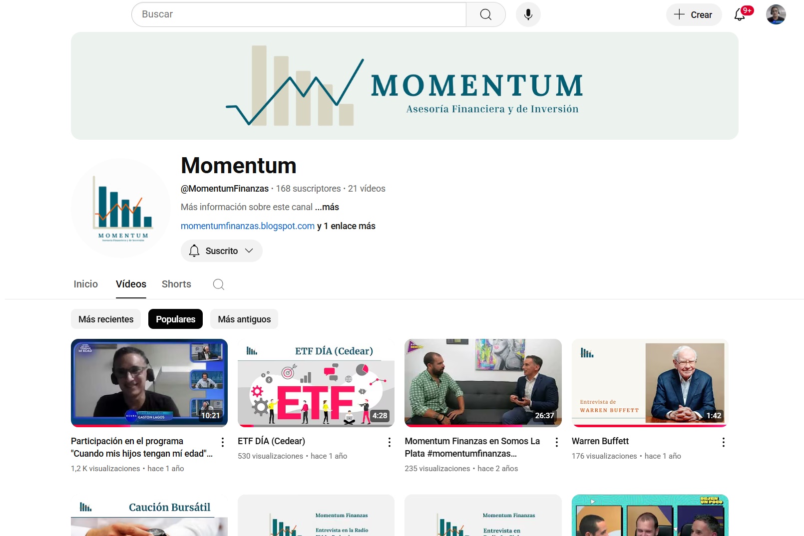 Nuestro canal de YouTube